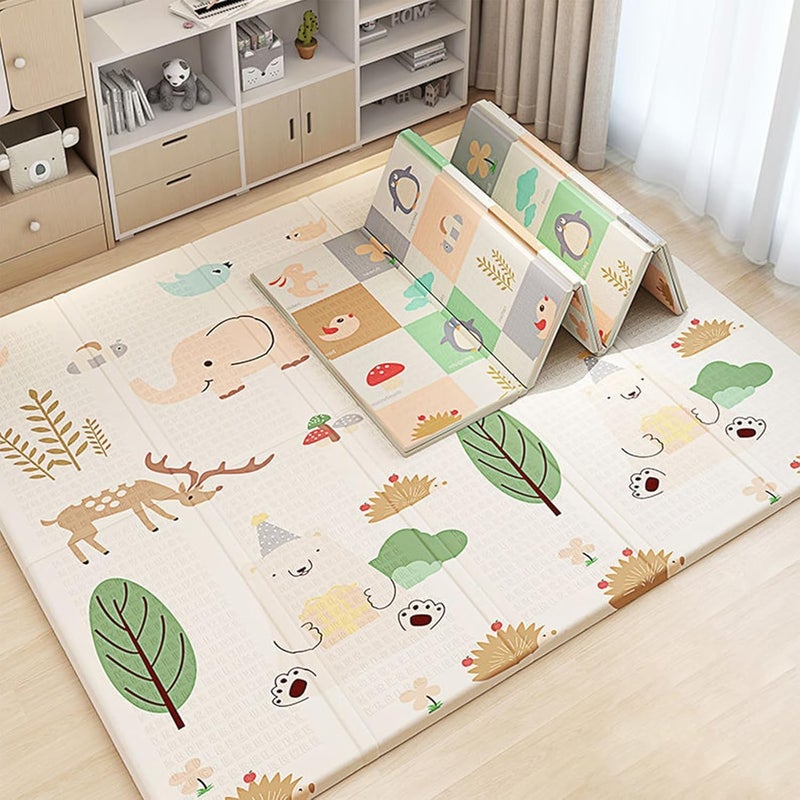 بيوينتي Beauenty طفل لعب حصيرة - كبيرة 200x180cm مقاومة للماء غير الانزلاق العكسية الزحف حصيرة - Image 1